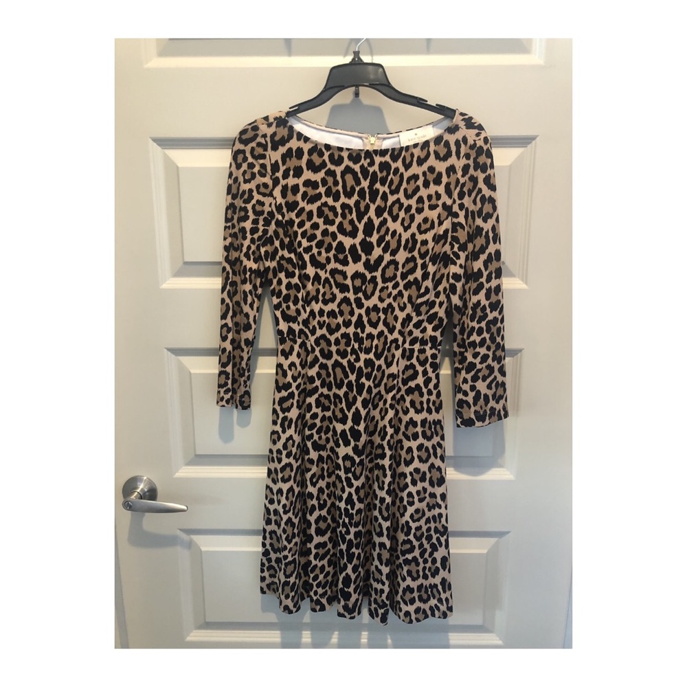 KATE SPADE LONG SLEEVE CHEETAH PRINT DRESS